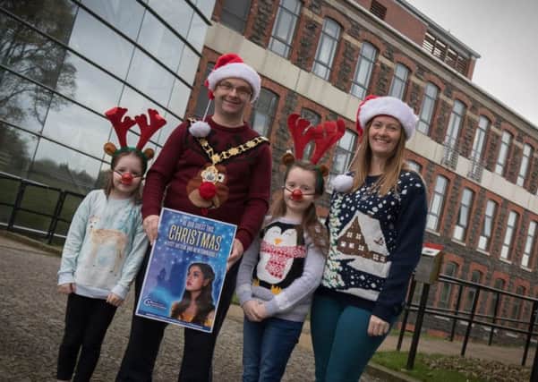 The Mayor, Cllr Paul Hamill, launches the boroughs 2017 Christmas programme with his family.