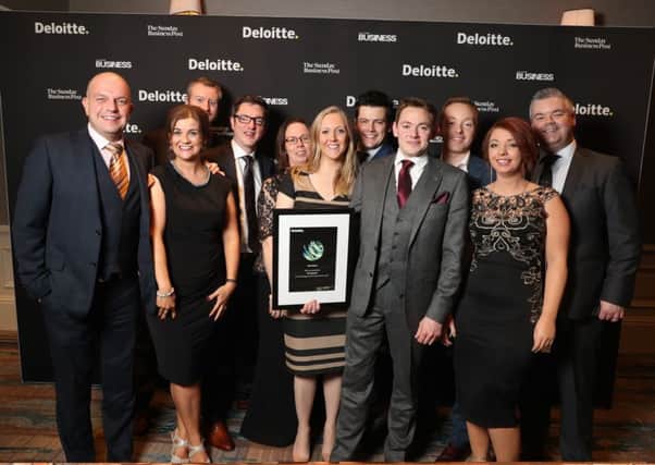 The P2V Systems team pictured at the Deloitte Technology Fast 50 Awards, which took place in the Clayton Hotel, Dublin. Pic by Jason Clarke