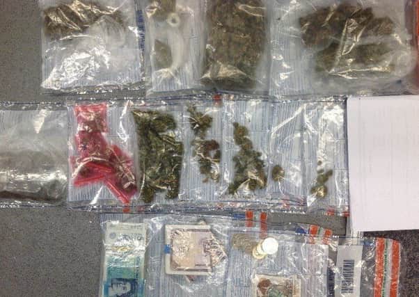 Police seized over Â£2,000 worth of herbal cannabis during the raid.