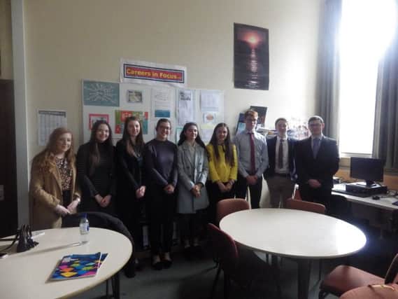Students from Coleraine Grammar School, Dalriada School and Loreto College who took part in the MMI Interview Day for Medicine and Dentistry at Loreto College Coleraine.