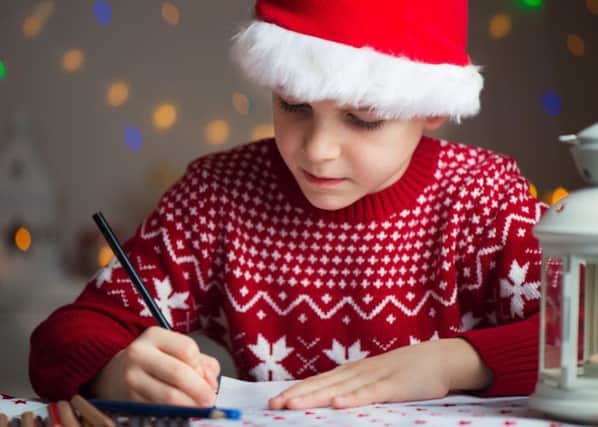 Writing a letter to Santa