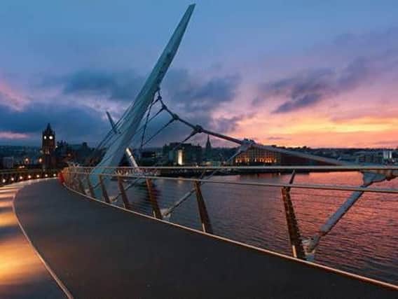 Londonderry's iconic Peace Bridge. (Credit: Royal Town Planning Institute)