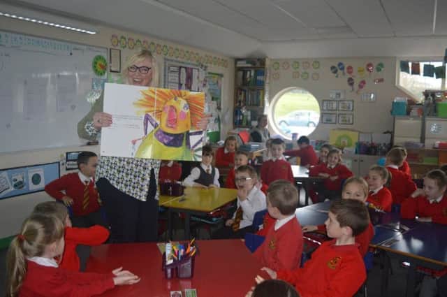 Teacher Tanya Davis leading a global learning lesson at Bridge Integrated Primary School in Banbridge. The school is participating in the Global Learning Programme (GLP), an initiative that supports schools to embed education for a fair and sustainable world.