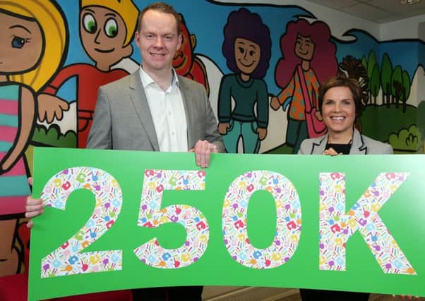 Pictured at the announcement of the partnership at NSPCC's Head Office in Belfast is Conor Boyle, Regional Director of Lidl Northern Ireland and Catherine Nuttall, Head of Fundraising at NSPCC Northern Ireland